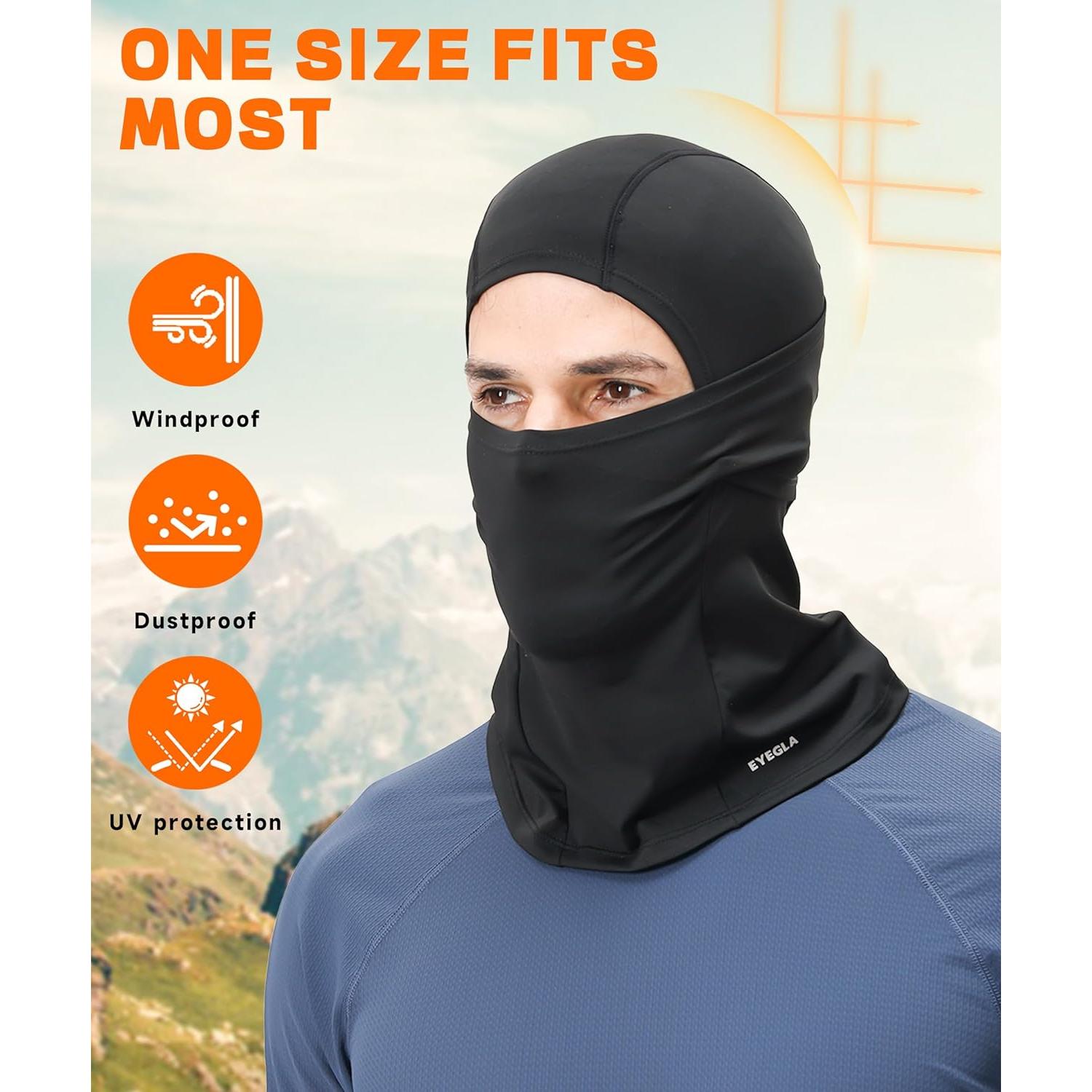 Máscara Balaclava Negra para Esquí y Motociclismo Unisex