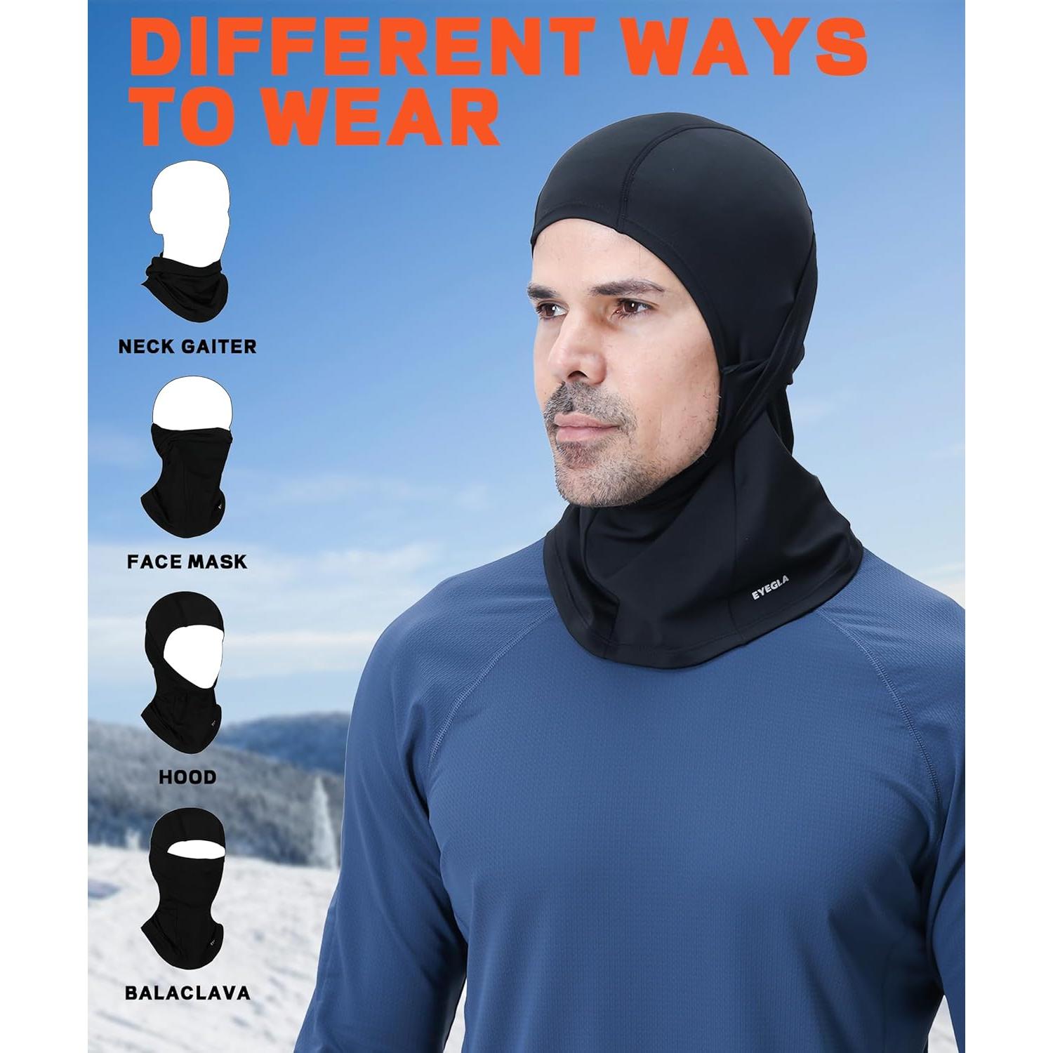 Máscara Balaclava Negra para Esquí y Motociclismo Unisex