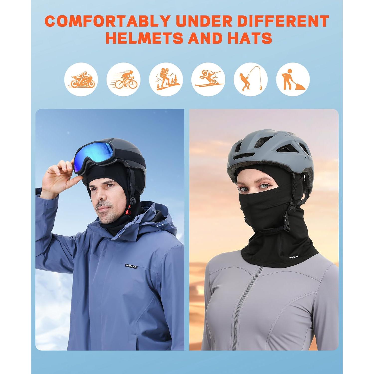 Máscara Balaclava Negra para Esquí y Motociclismo Unisex