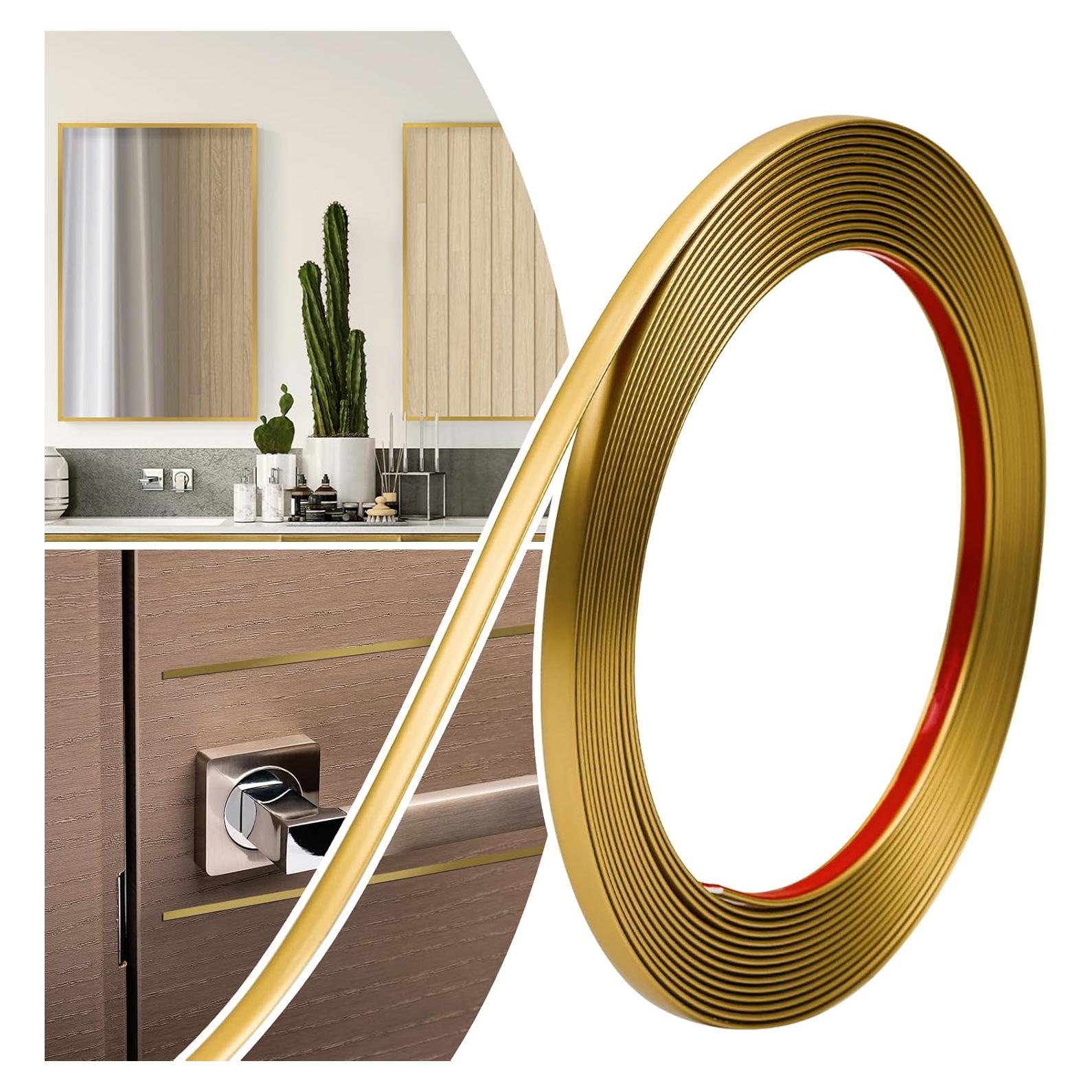 Moldura Autoadhesiva Flexible 20ft Oro Mate JSIWOTH