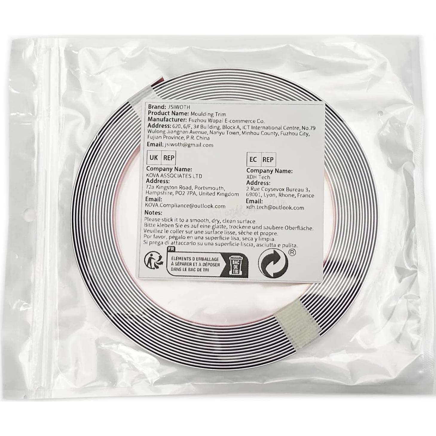 Moldura Autoadhesiva Flexible 20ft Oro Mate JSIWOTH