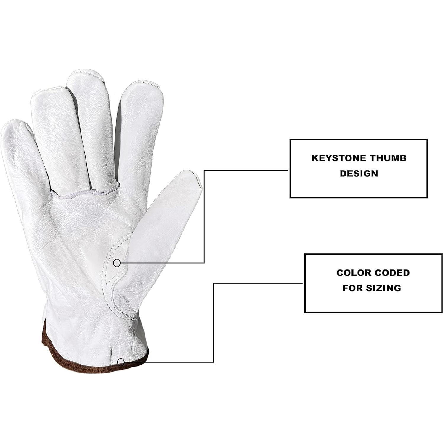 Guantes de trabajo Strongarm de cuero de cabra premium