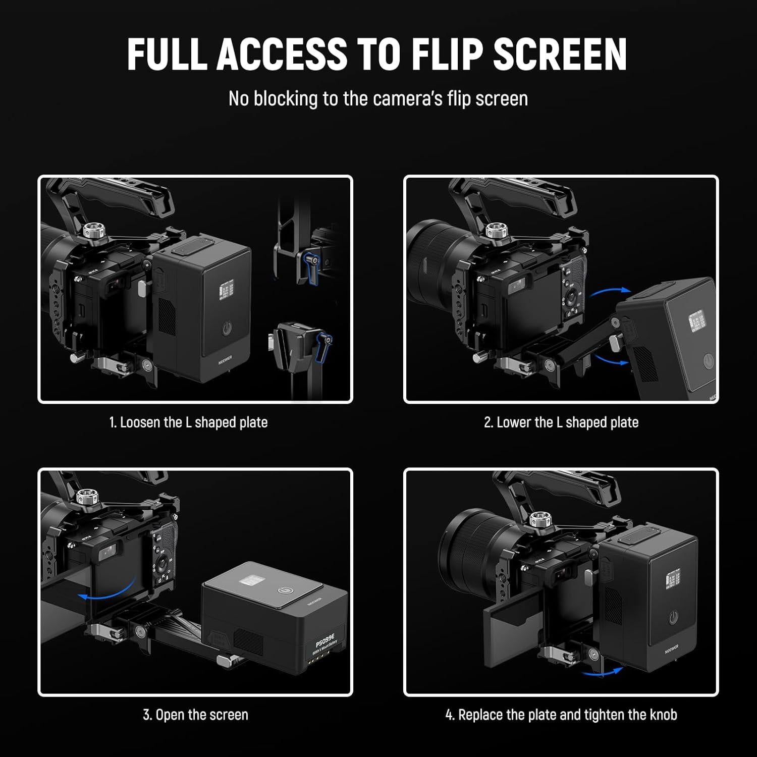 Placa de Batería V Plegable NEEWER PS013 para Trípode Gimbal