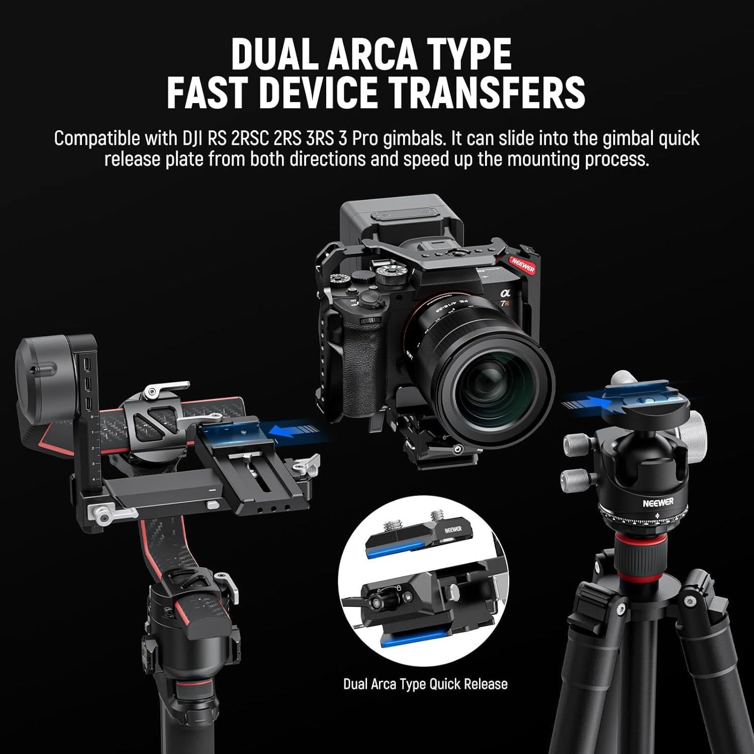 Placa de Batería V Plegable NEEWER PS013 para Trípode Gimbal