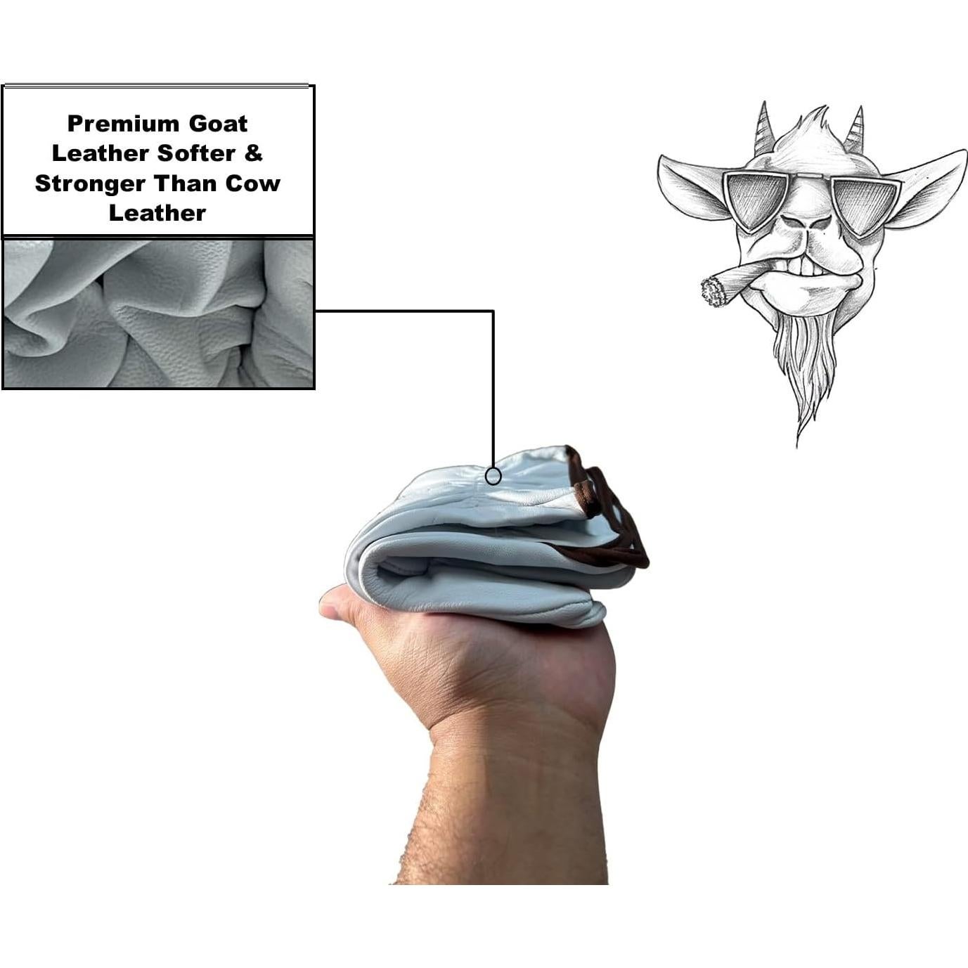 Guantes de trabajo Strongarm de cuero de cabra premium XL