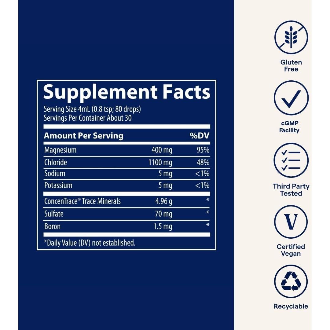 Suplemento de Magnesio Líquido Trace Minerals Mega-Mag 118 ml