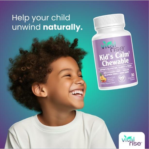 Chicles Calmantes para Niños Vital Rise - 30 Unidades, Sin Azúcar