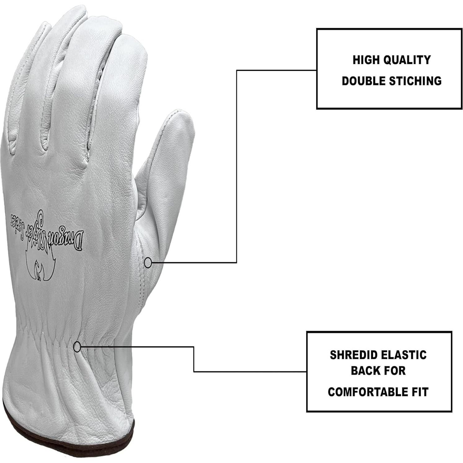 Guantes de trabajo Strongarm de cuero de cabra premium 3 unidades