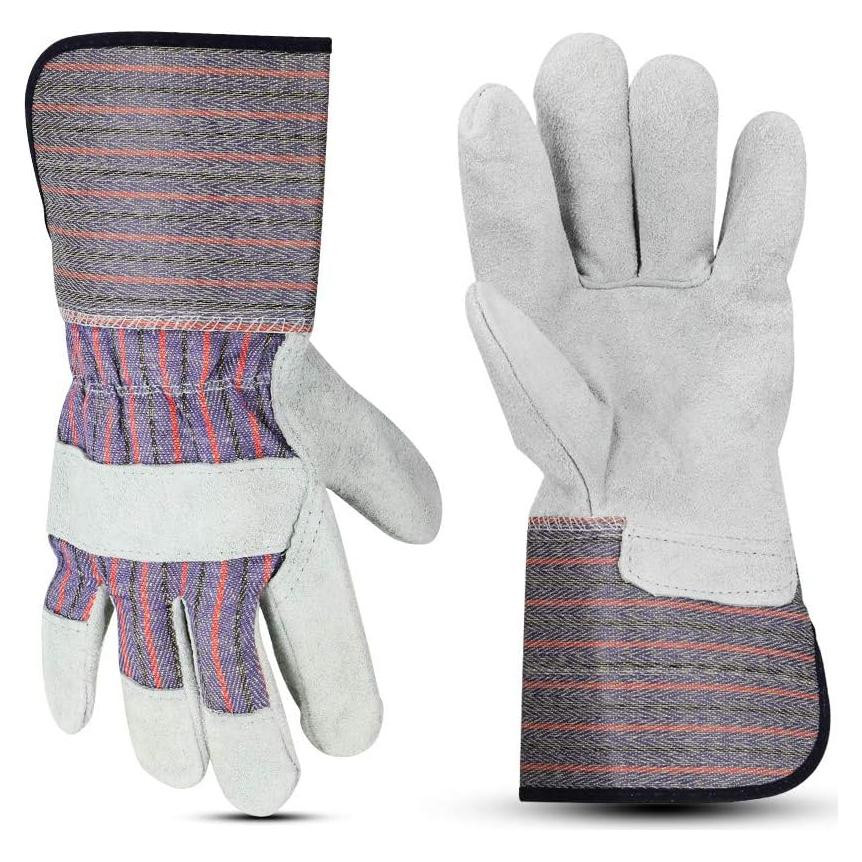 Guantes de Trabajo de Cuero Glove Station - Puño Rubberizado 11.43 cm