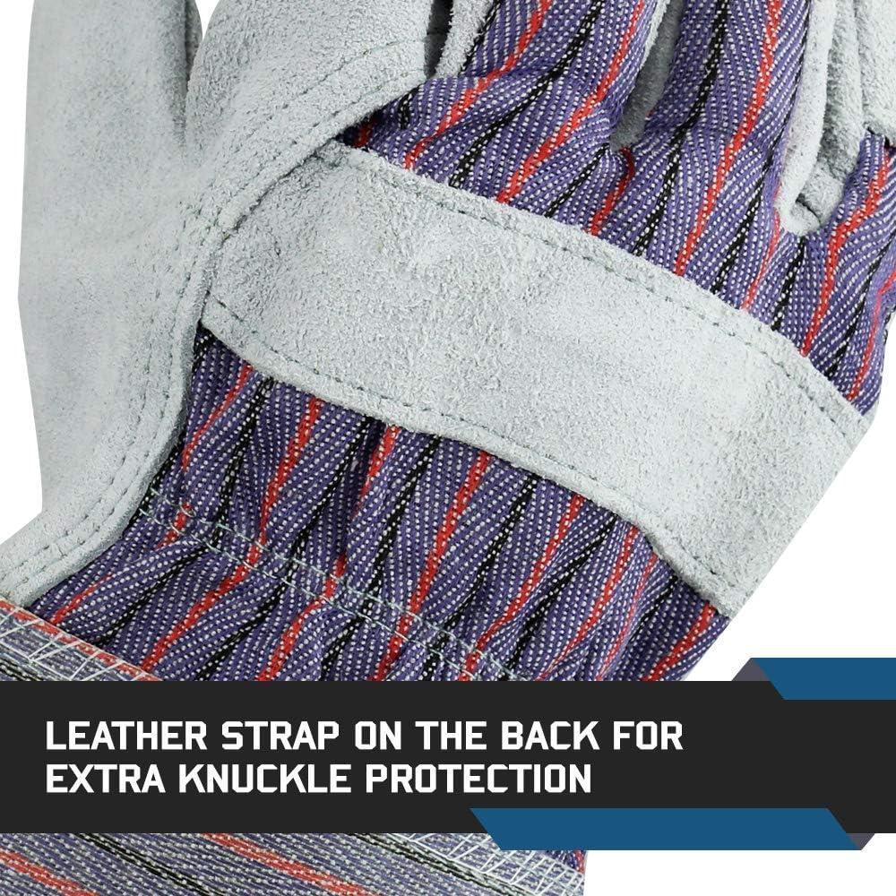 Guantes de Trabajo de Cuero Glove Station - Puño Rubberizado 11.43 cm