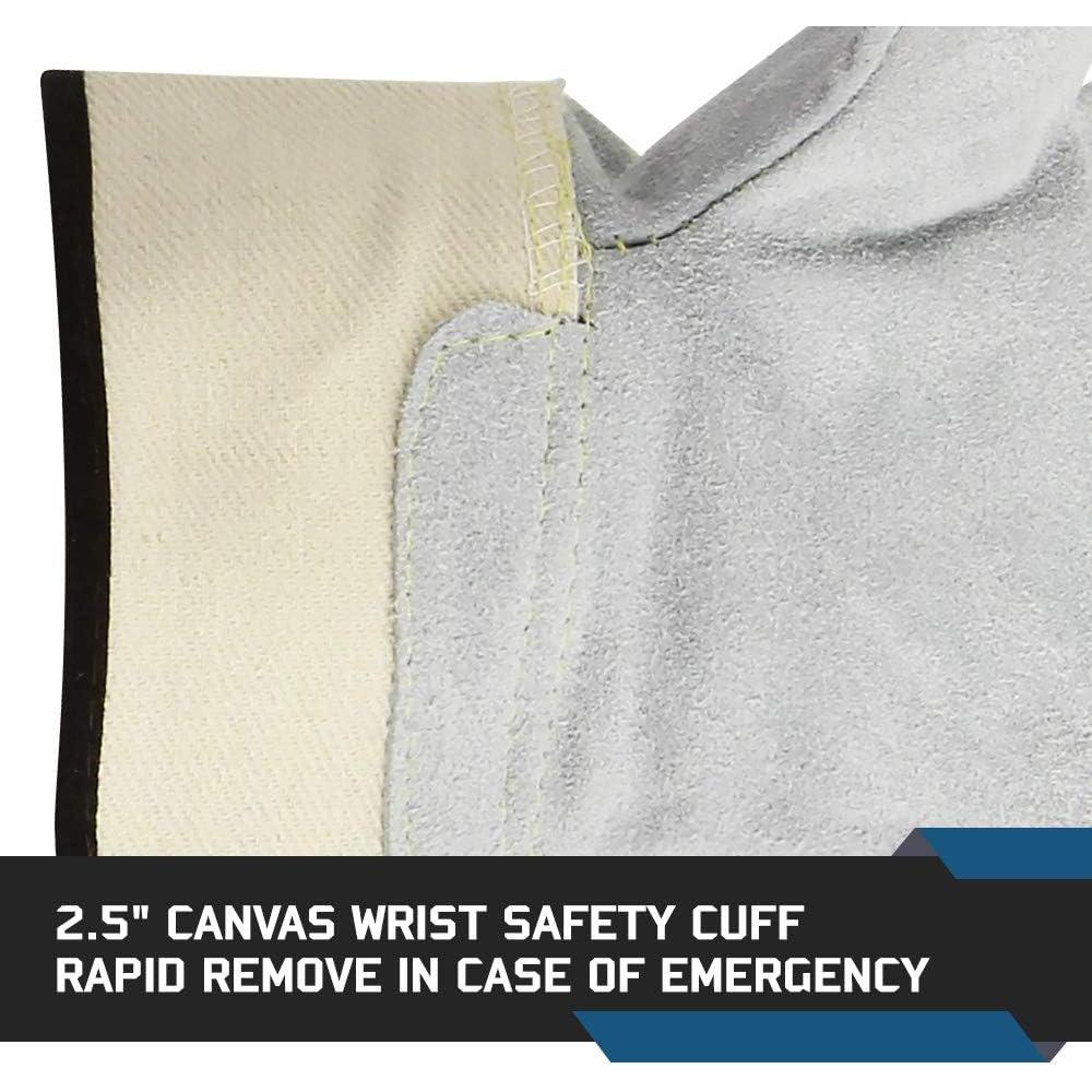 Guantes de Trabajo Glove Station Cuero Vacuno 12 Piezas