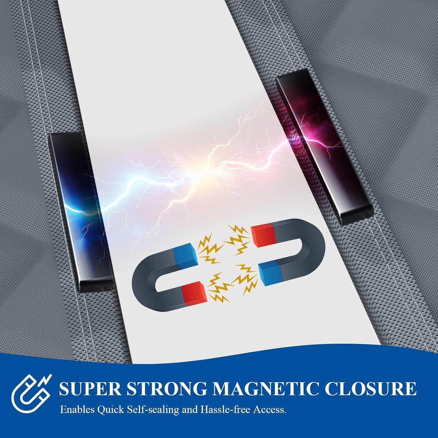 Cortina de Puerta Aislante Magnética MAGZO 81x203 cm Marrón