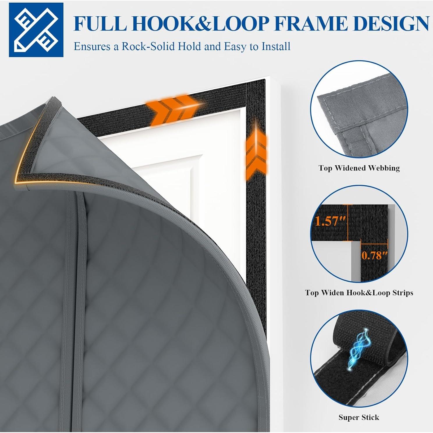 Cortina de Puerta Aislante Magnética MAGZO 81x203 cm Marrón