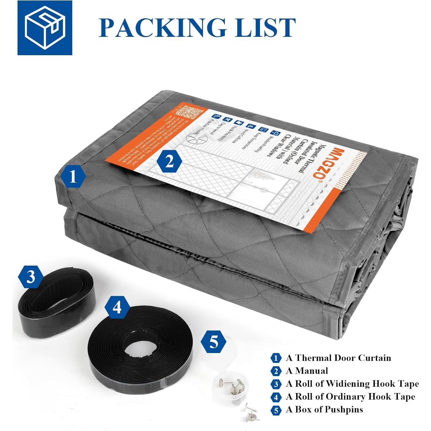 Cortina de Puerta Aislante Magnética MAGZO 81x203 cm Marrón