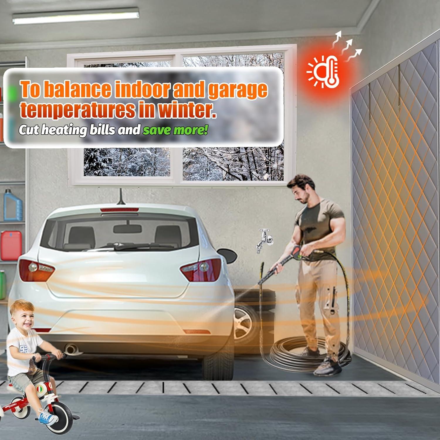 Cortina Aislante para Puerta de Garaje ABVRUN 2.44x2.13m