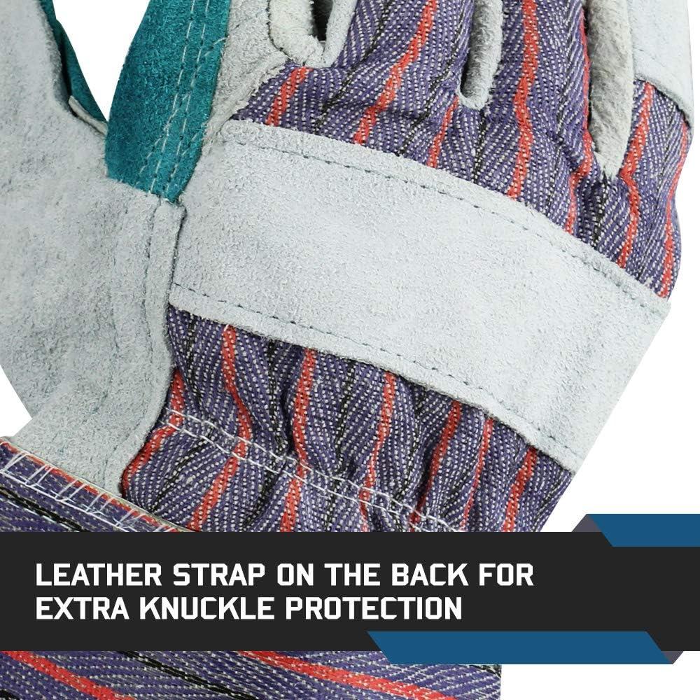 Guantes de Trabajo Glove Station Cuero Vacuno XL 6 Pzas