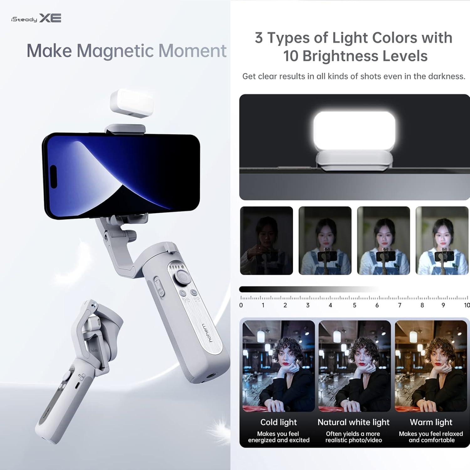 Estabilizador Gimbal hohem iSteady XE para Smartphone 280g