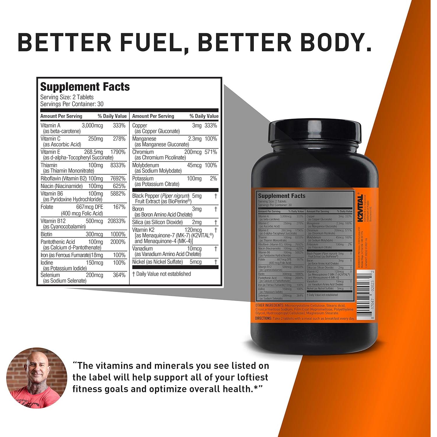 Multivitamina Vita JYM 60 Tabletas - Suplemento Nutricional