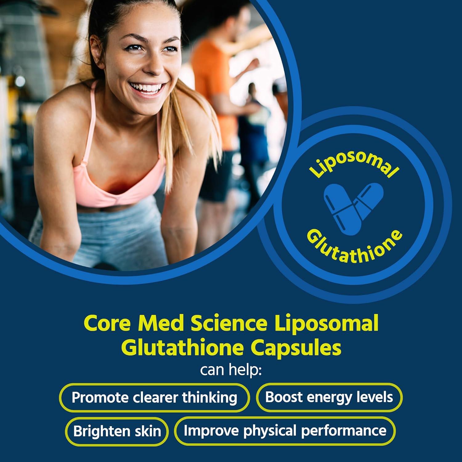 Suplemento de Glutatión Liposomal Core Med Science 500mg 60 Cápsulas