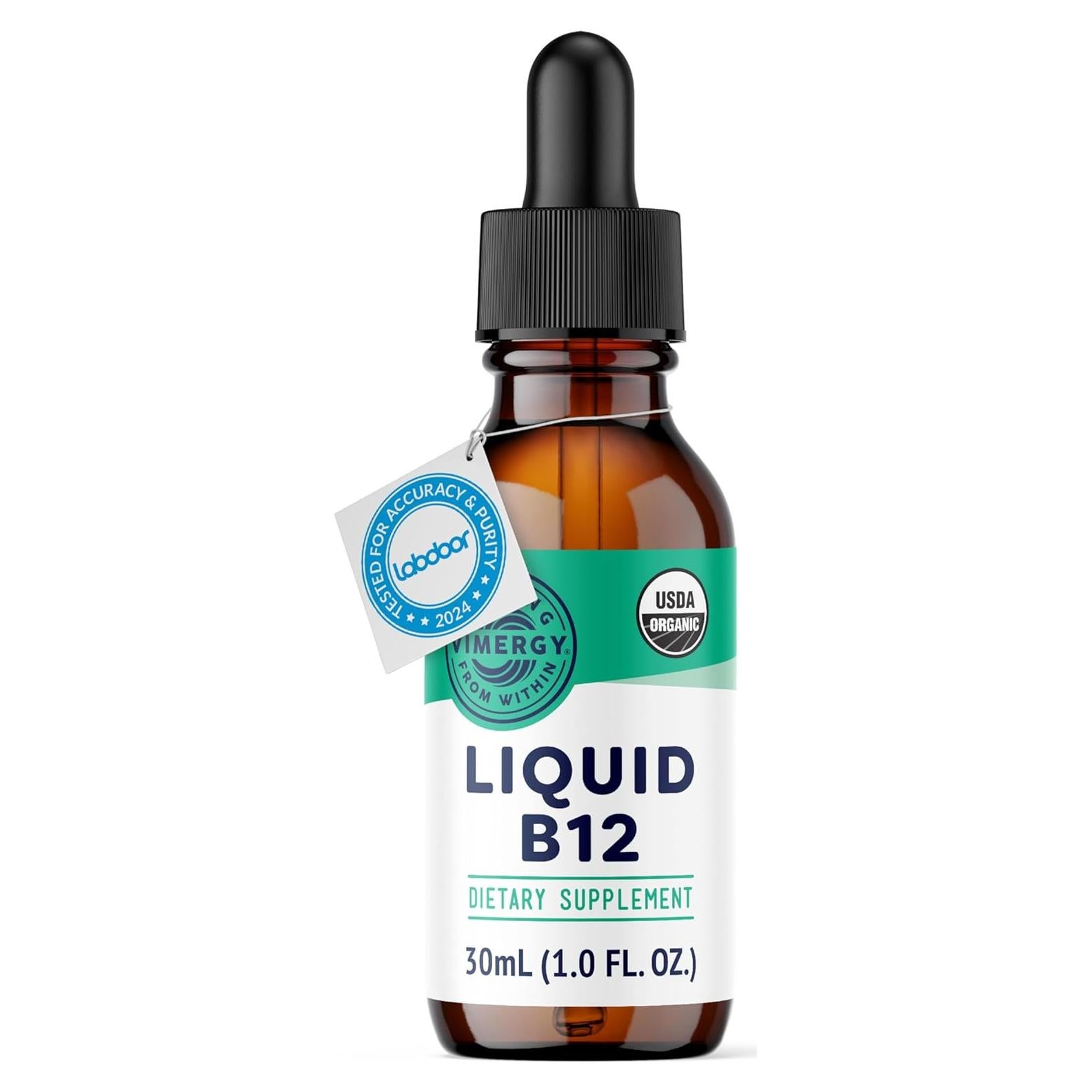 Suplemento Líquido de Vitamina B12 Orgánica Vimergy 30 mL