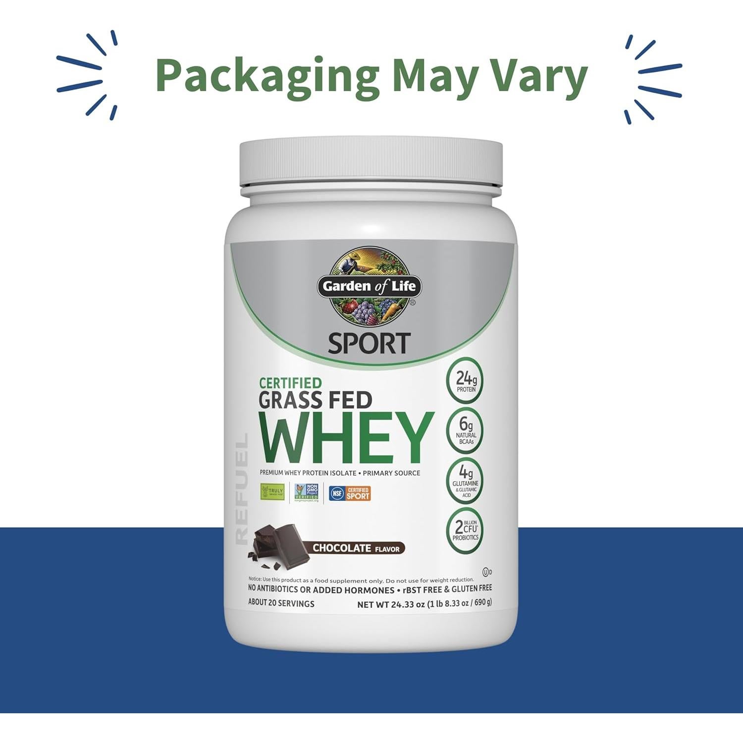 Proteína en Polvo de Suero de Leche Jardín de Vida Chocolate 20 Porciones