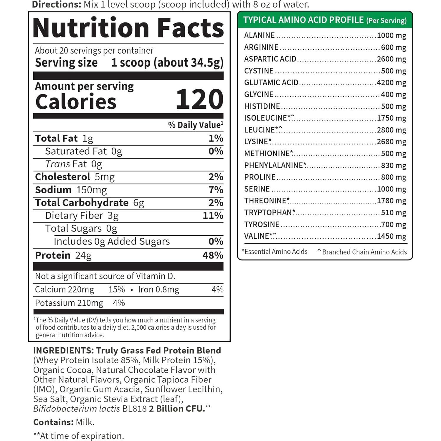 Proteína en Polvo de Suero de Leche Jardín de Vida Chocolate 20 Porciones