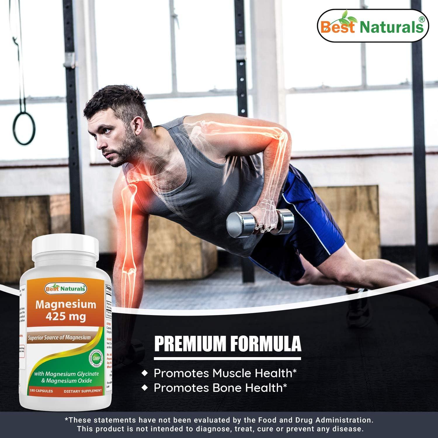 Mejores Naturales Magnesio 425 mg 360 Cápsulas Vegetales