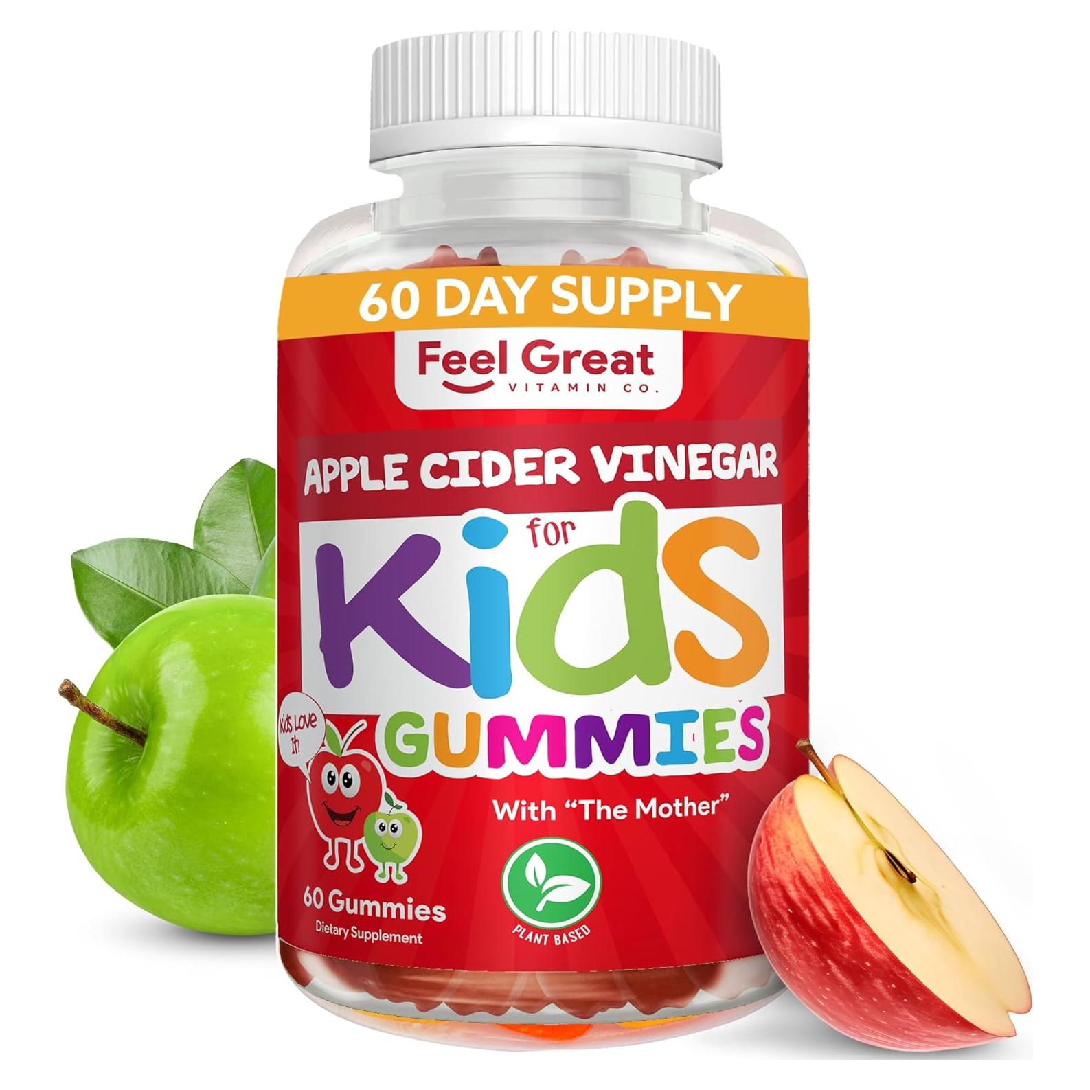 Gomitas Veganas Feel Great de Vinagre de Sidra de Manzana 60 Unidades