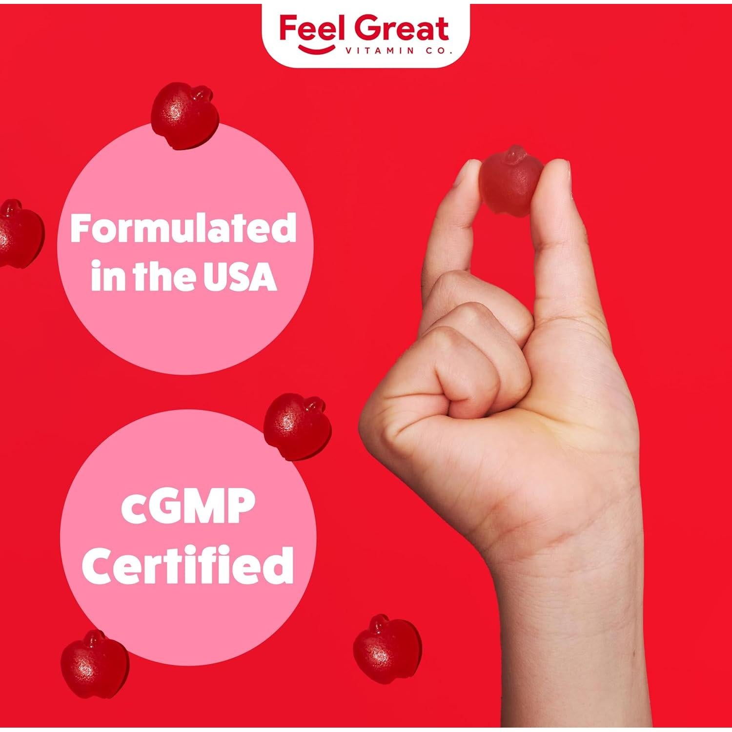 Gomitas Veganas Feel Great de Vinagre de Sidra de Manzana 60 Unidades