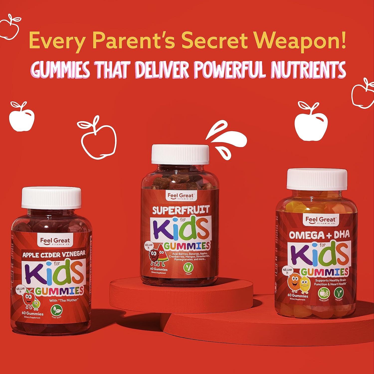 Gomitas Veganas Feel Great de Vinagre de Sidra de Manzana 60 Unidades