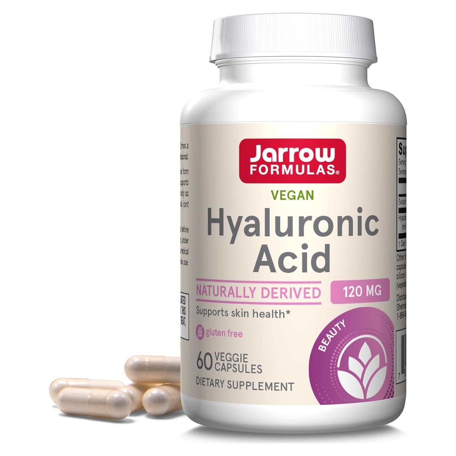 Suplemento Ácido Hialurónico Jarrow Formulas 120 mg 60 Cápsulas
