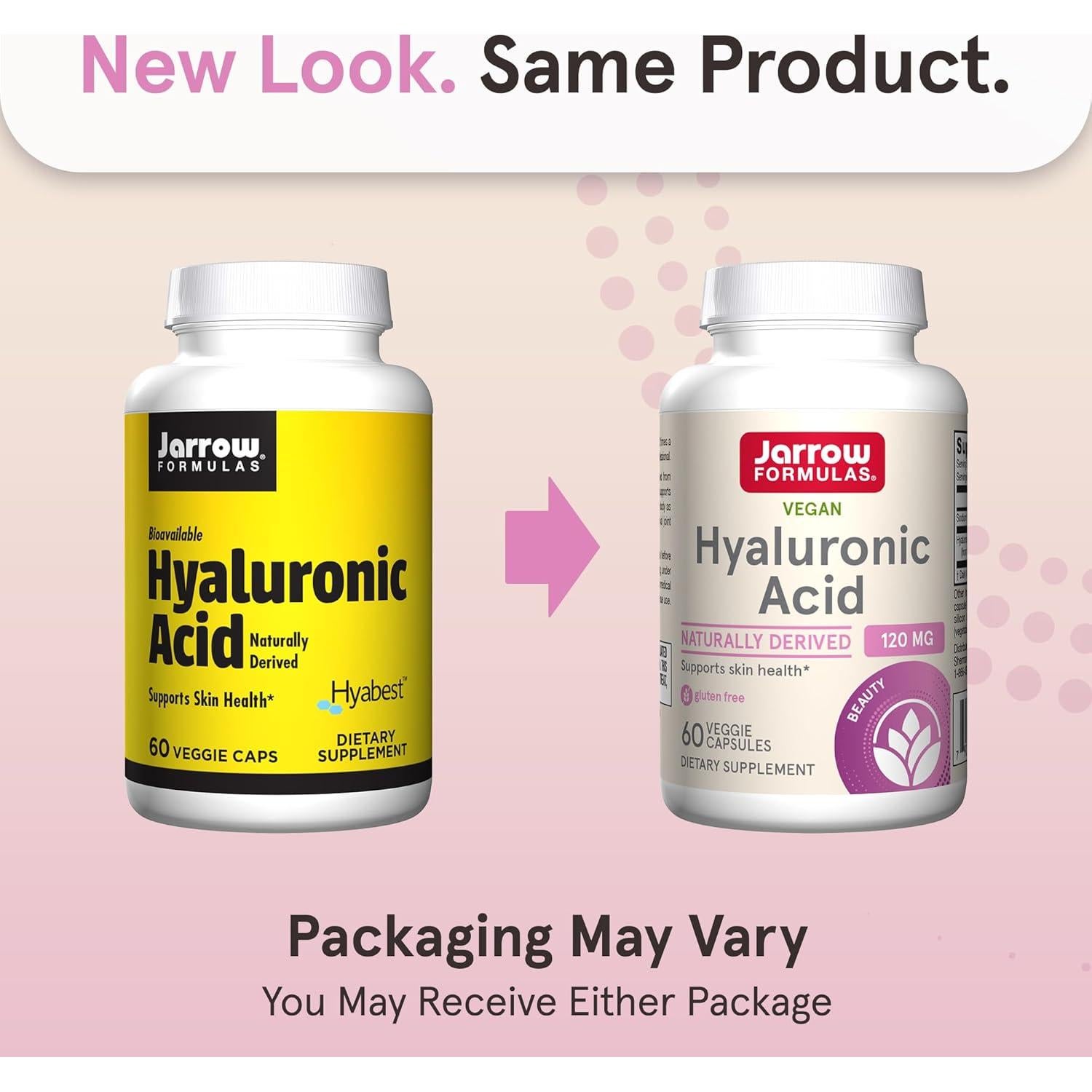 Suplemento Ácido Hialurónico Jarrow Formulas 120 mg 60 Cápsulas