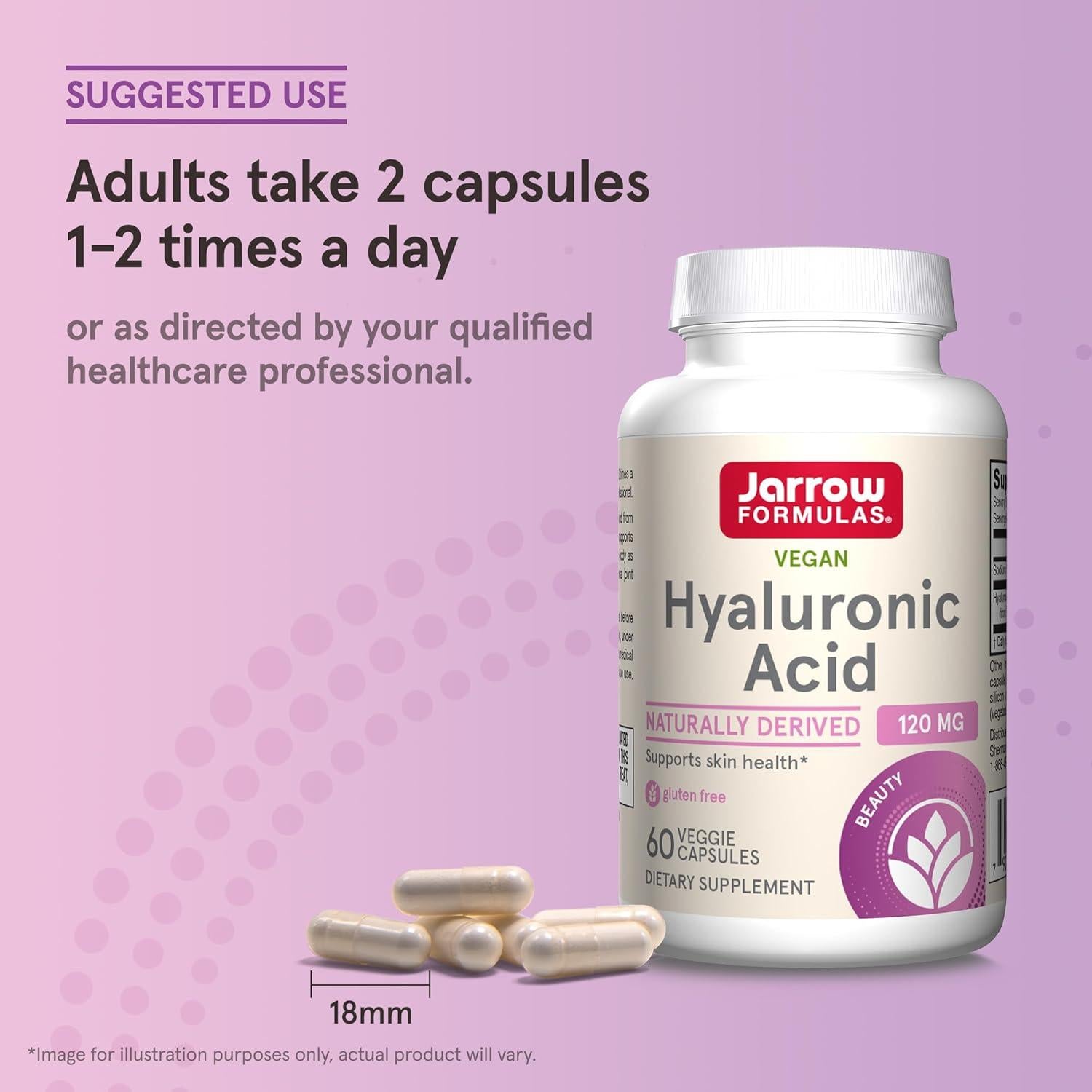 Suplemento Ácido Hialurónico Jarrow Formulas 120 mg 60 Cápsulas