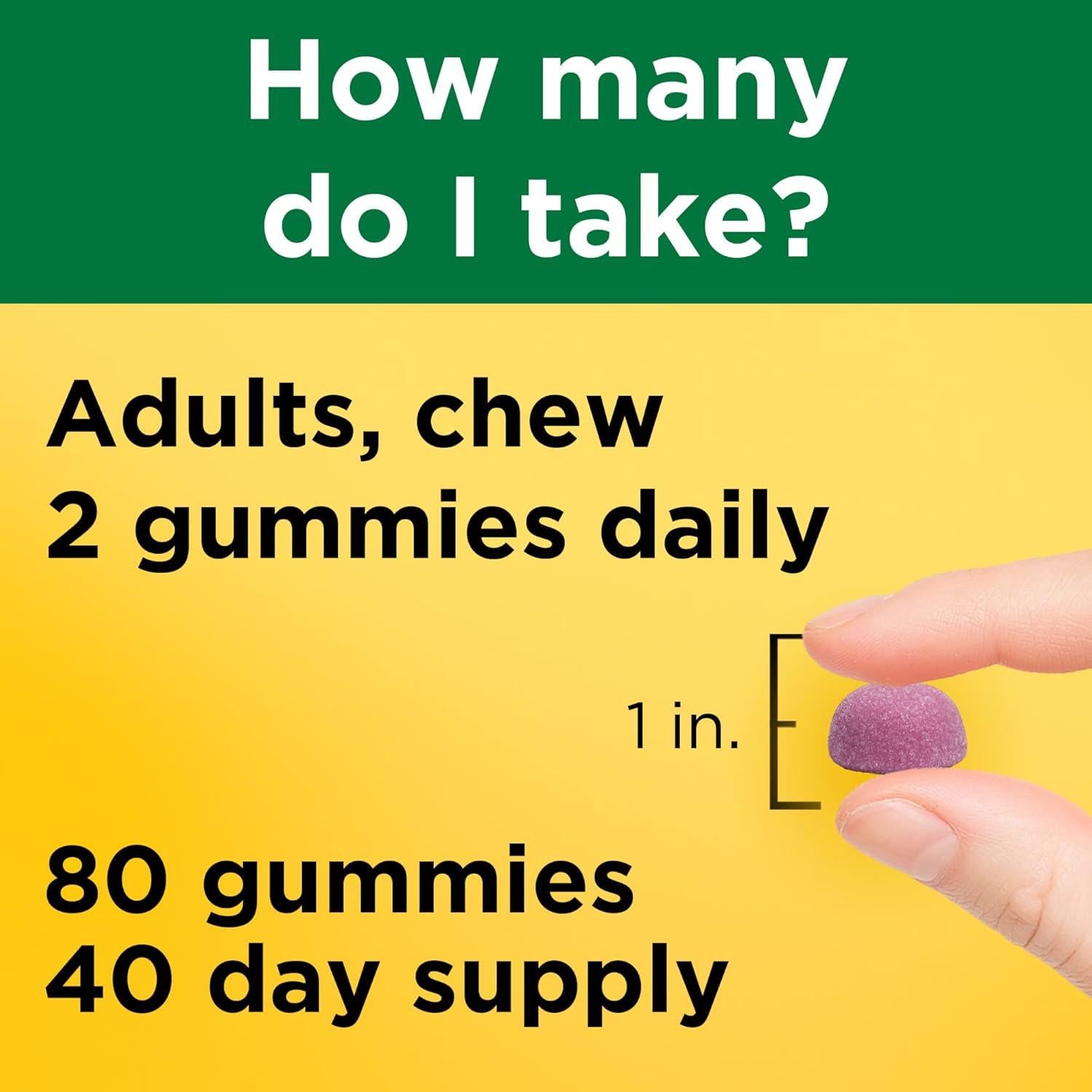 Gominolas de Calcio 500 mg Nature Made con Vitamina D3 - 80 Unidades