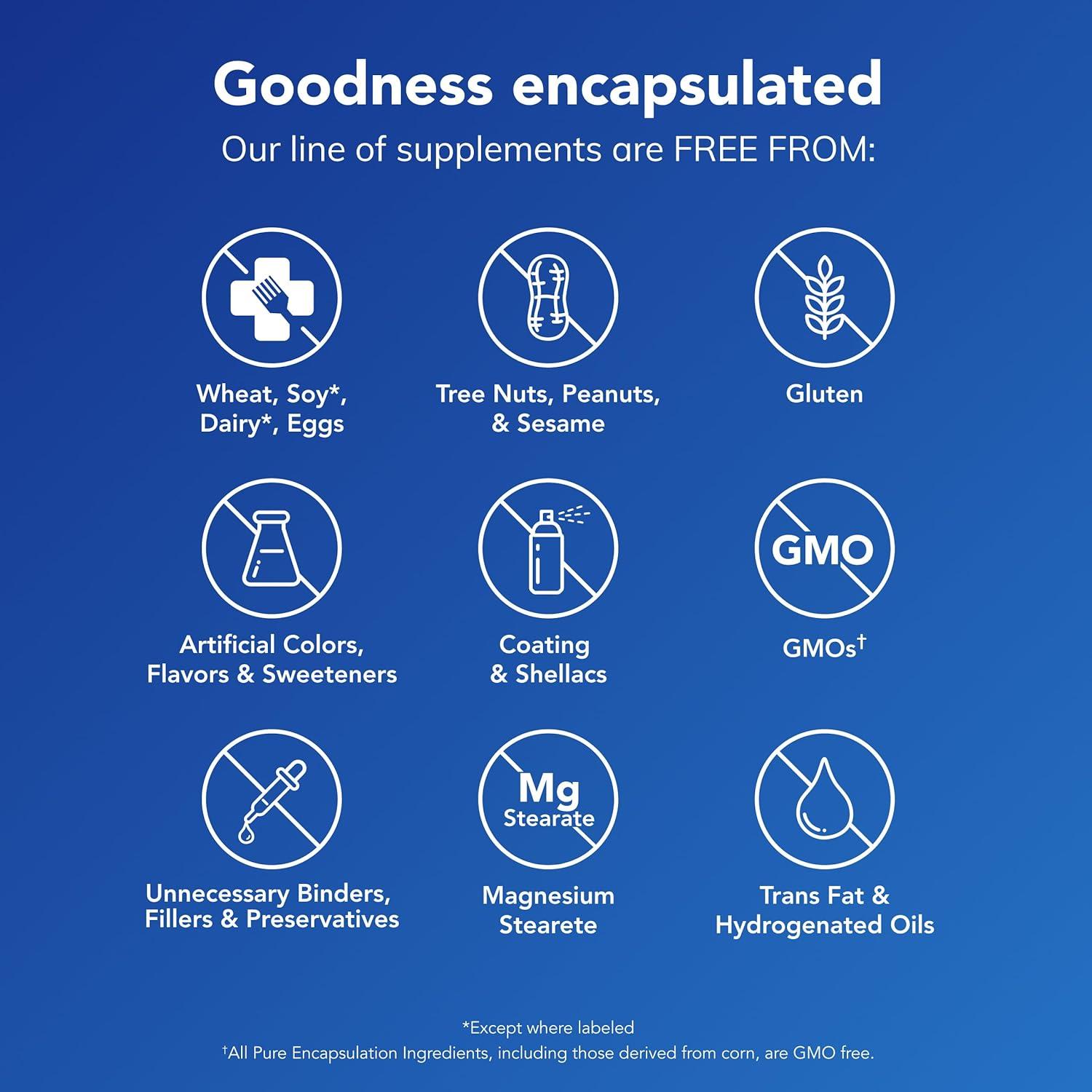 Suplemento de Magnesio Glicinato Pure Encapsulations 90 Cápsulas