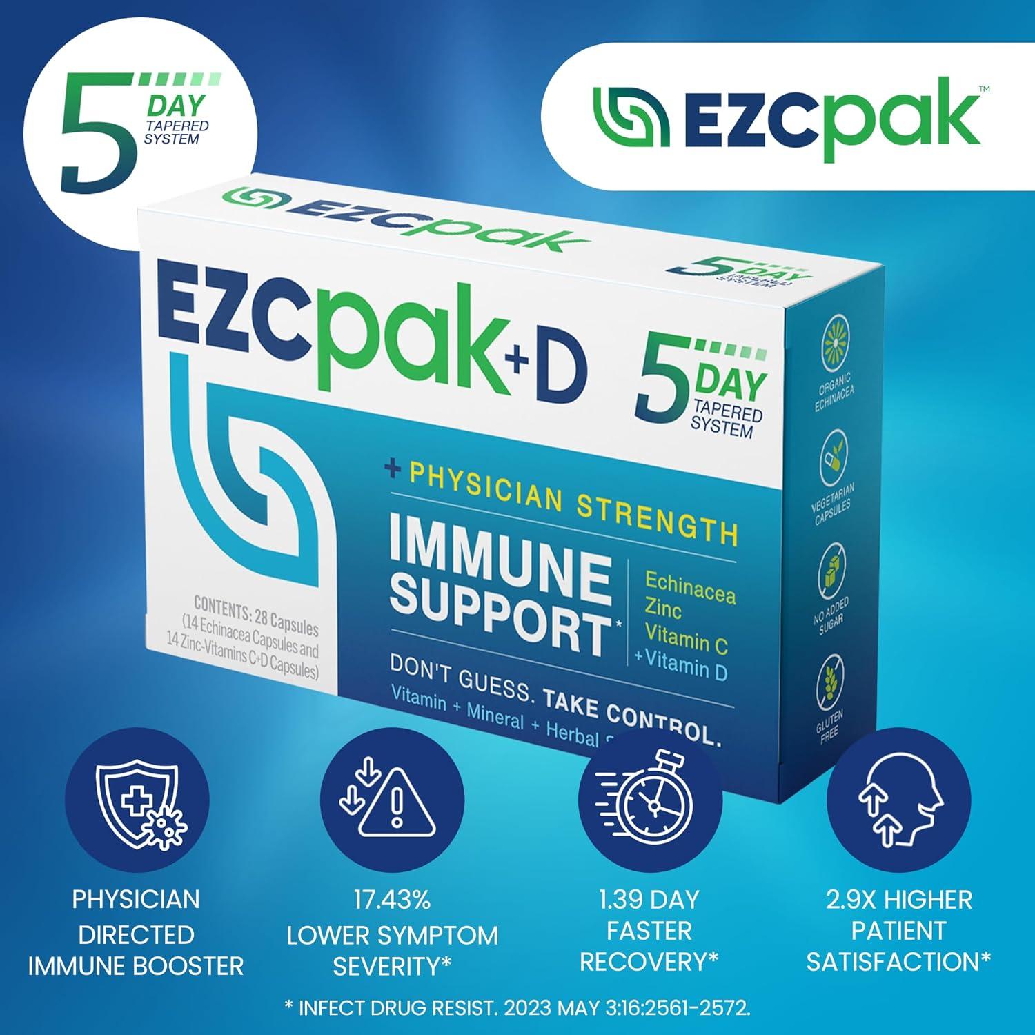 EZC Pak Suplemento Inmunológico 5 Días - Equinácea, Zinc, Vitamina C