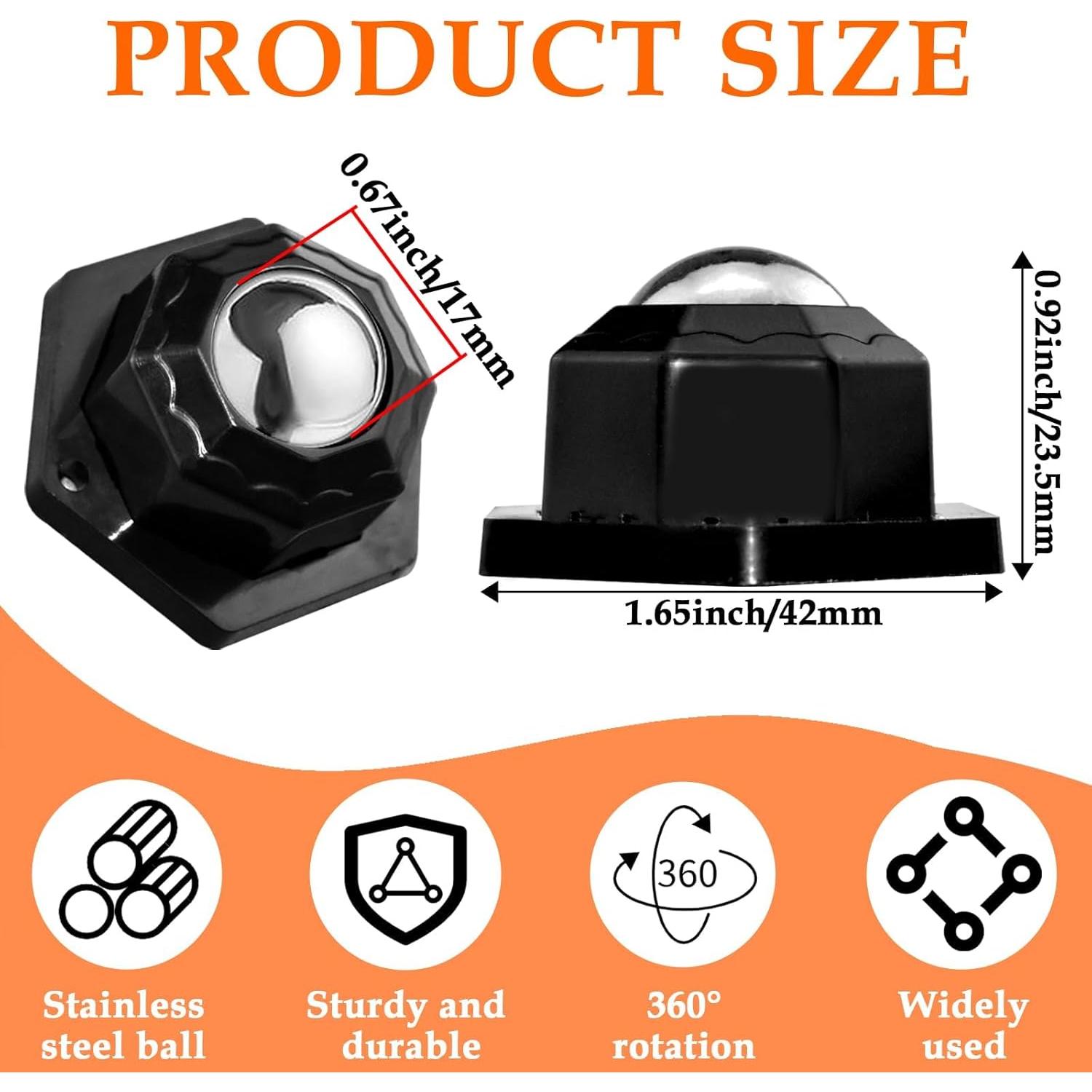 4 Ruedas Universales MARRTEUM 90kg 360° para Muebles