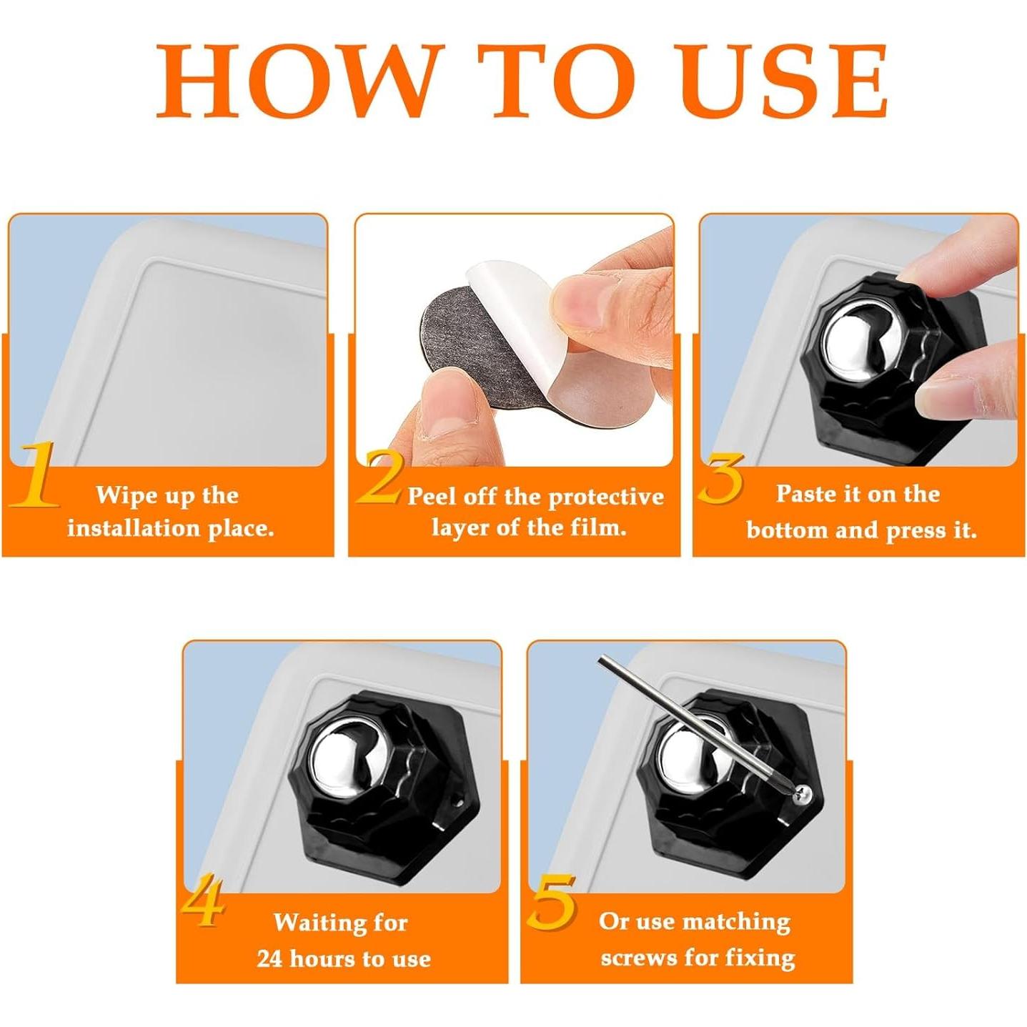 4 Ruedas Universales MARRTEUM 90kg 360° para Muebles