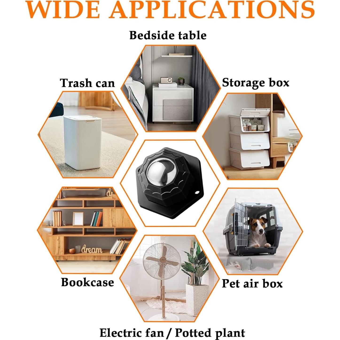 4 Ruedas Universales MARRTEUM 90kg 360° para Muebles