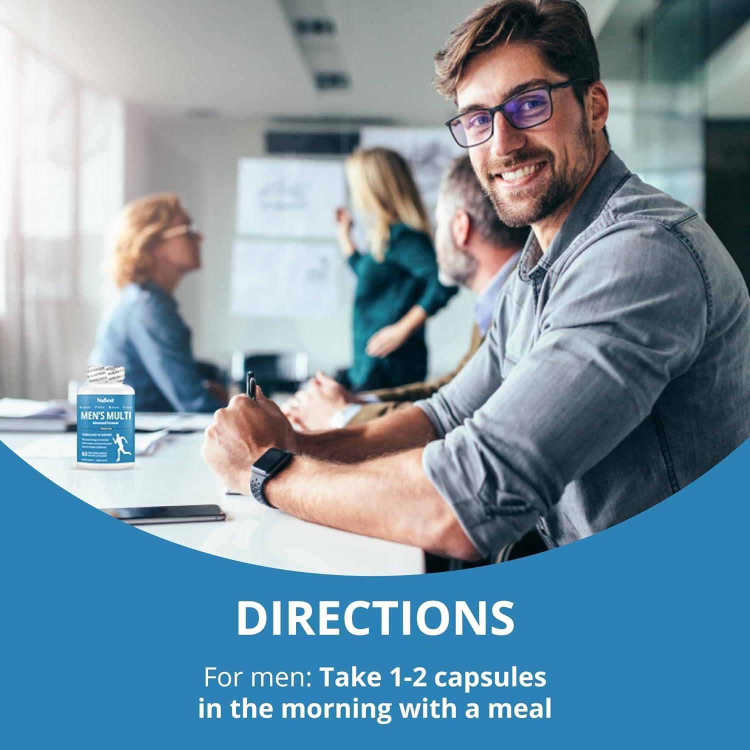 Multivitamina para hombres NuBest 60 cápsulas veganas 38 nutrientes