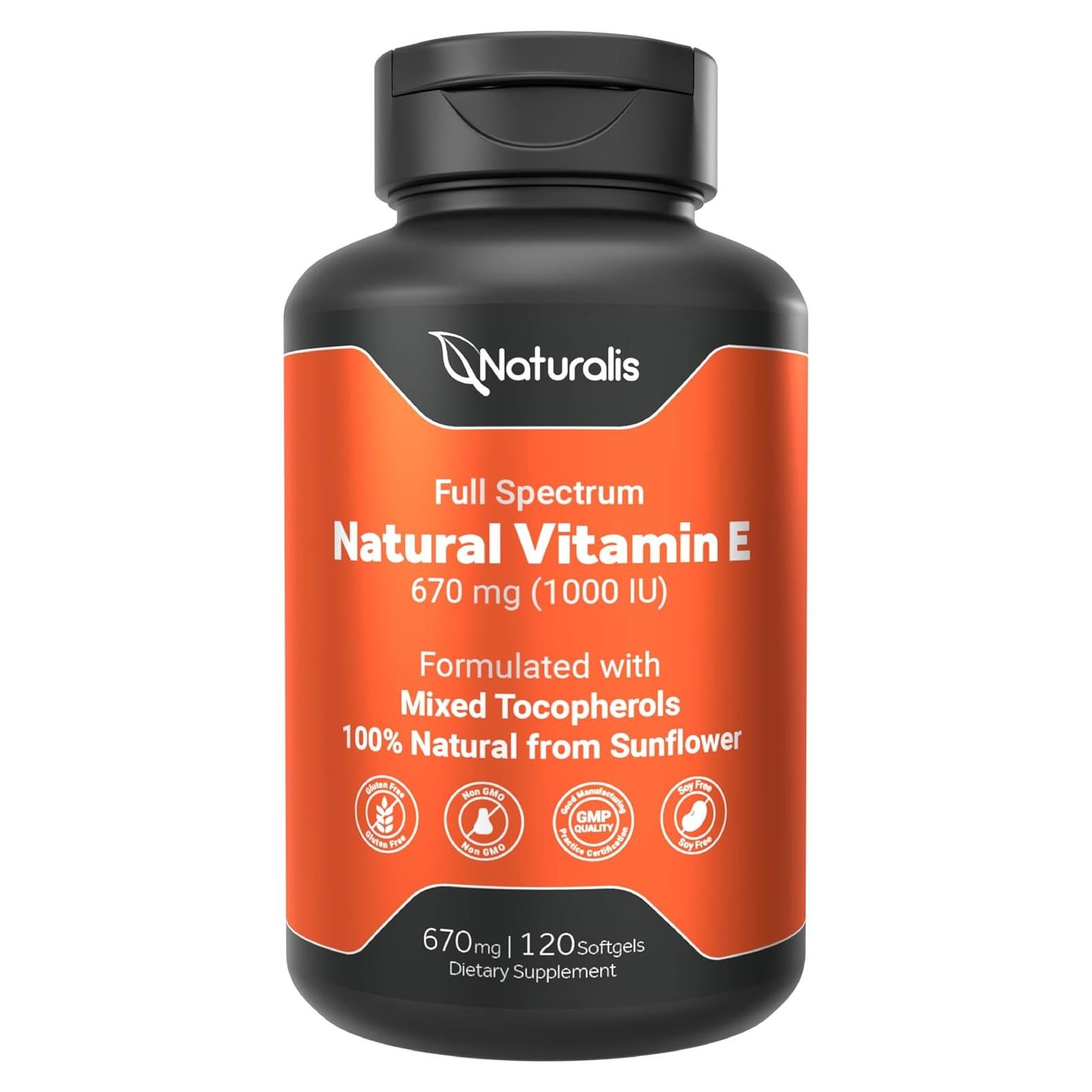 Vitamina E Natural 670mg Naturalis - 120 Gelatinas Blandas