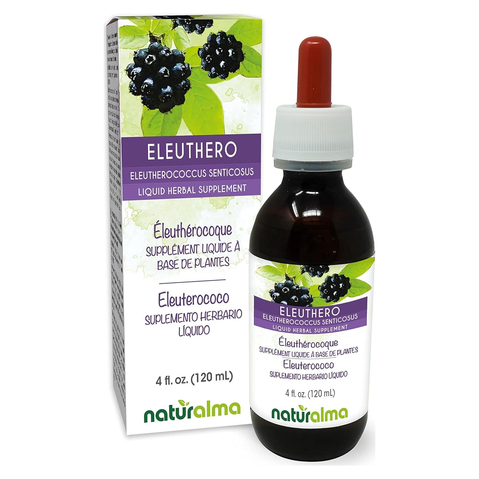 Extracto Líquido de Eleuthero Naturalma 118.29 ml - Suplemento Vegano