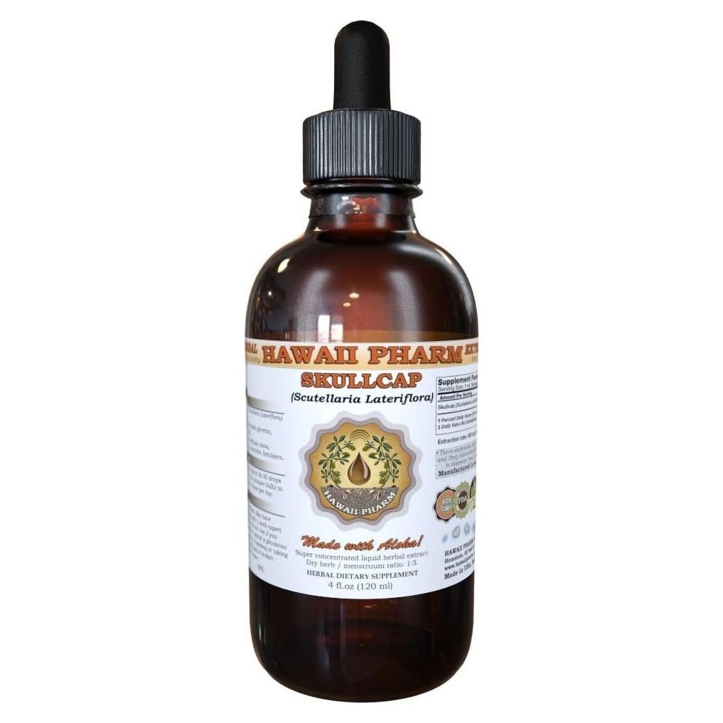Extracto Líquido de Skullcap HawaiiPharm 59 ml - Natural y Concentrado