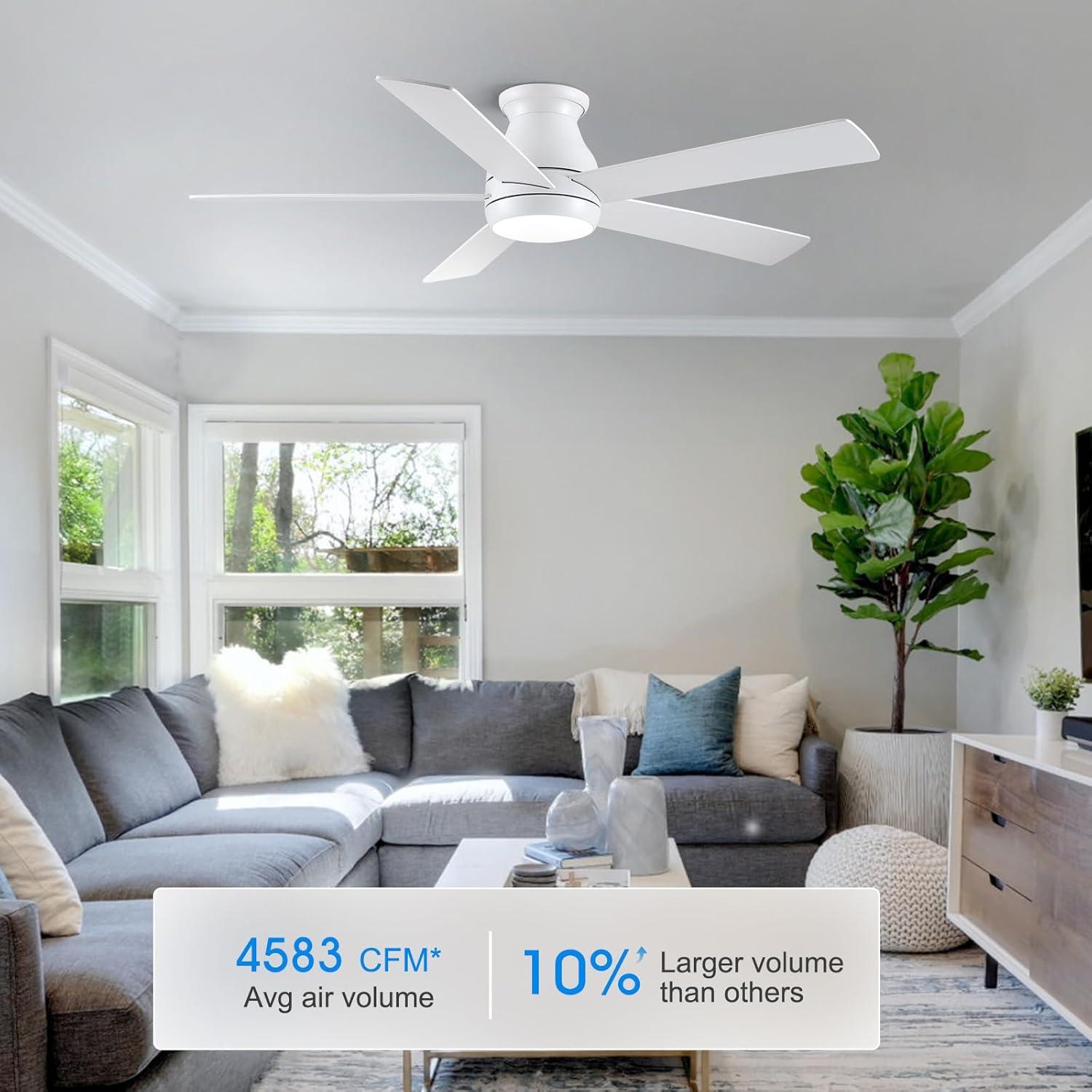 Ventilador de Techo POCHFAN 52 cm con Luz y Control Remoto