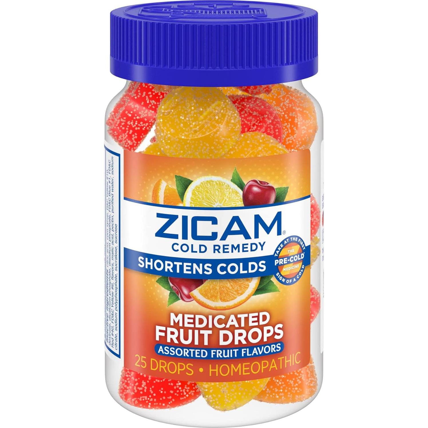 Zicam Frío y Gripe 20 Tabletas + 25 Gotas de Fruta