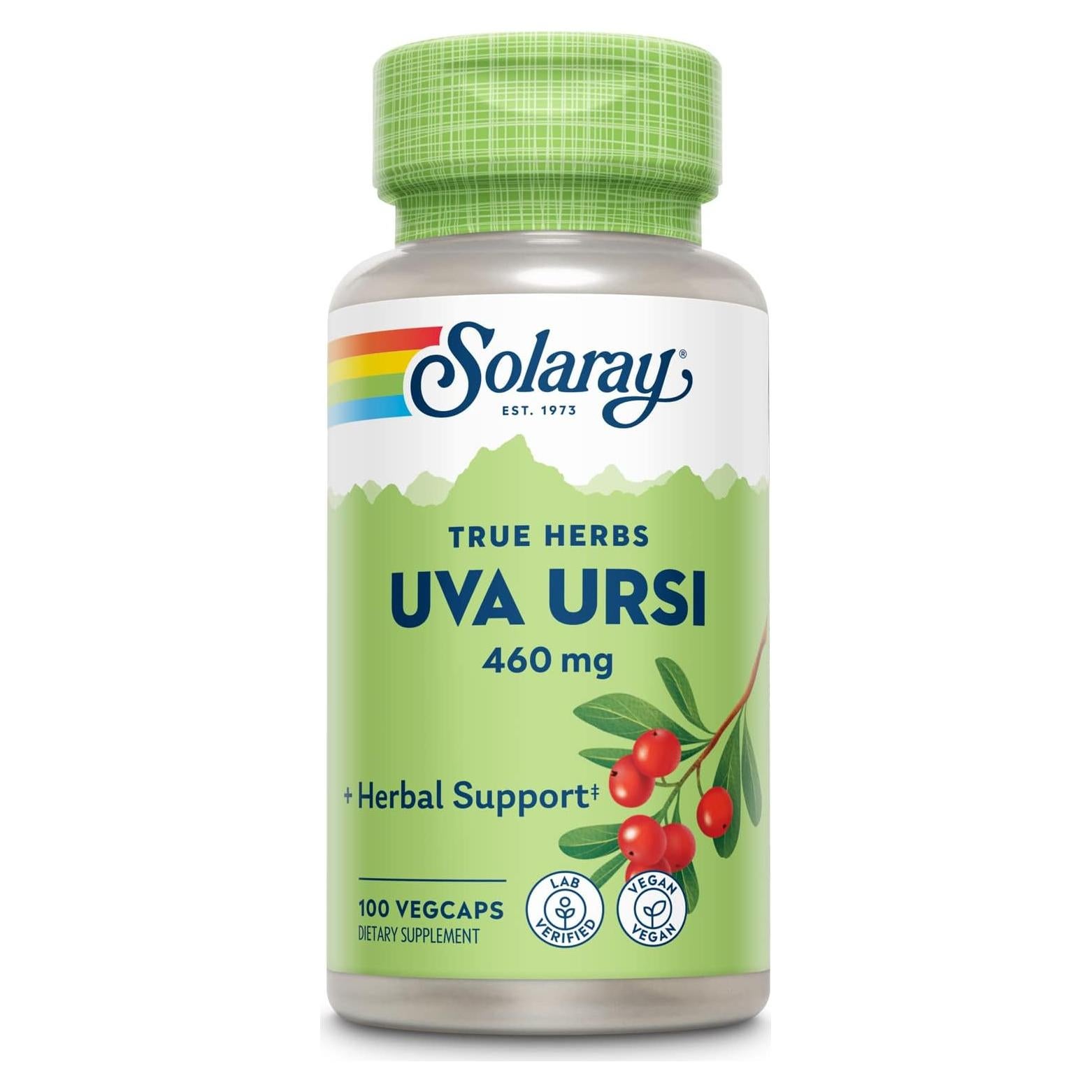 Solaray Hoja de Uva Ursi 460 mg - 100 Cápsulas Vegetarianas