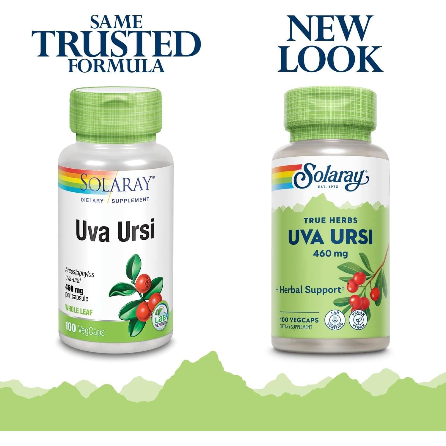 Solaray Hoja de Uva Ursi 460 mg - 100 Cápsulas Vegetarianas