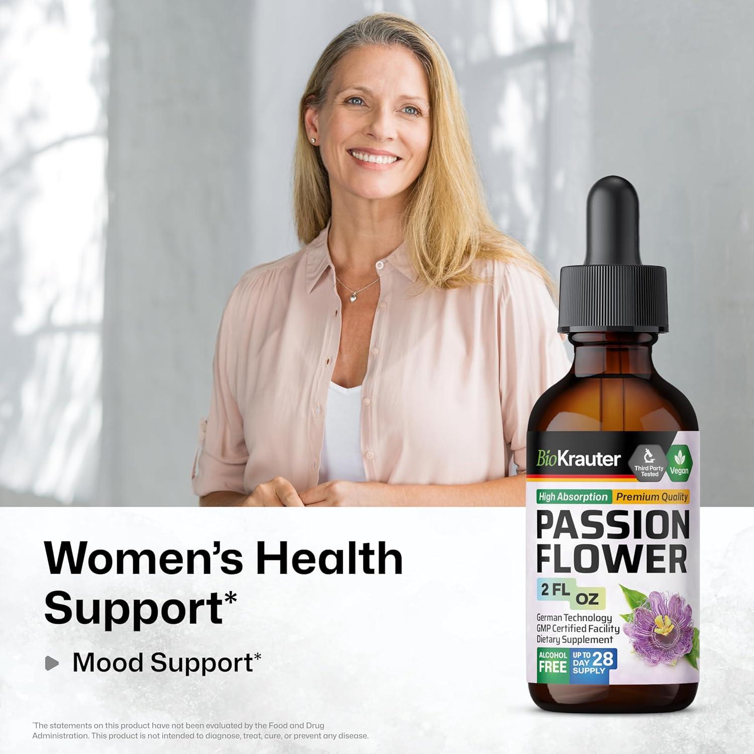 Tintura de Flor de Pasión Bio Krauter 59.15 ml Vegana Sin Alcohol