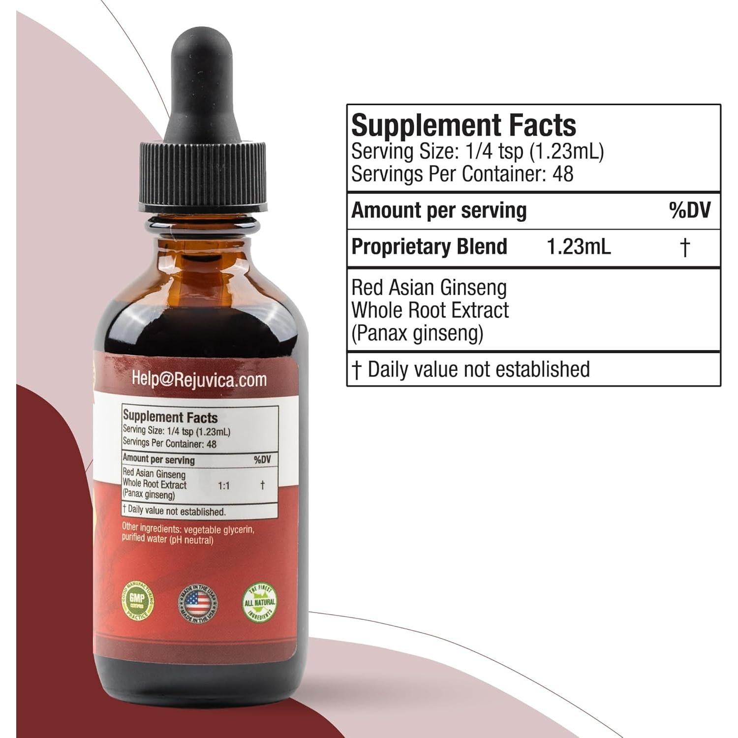 Ginseng Activo Rejuvica 100ml - Ginseng Rojo Panax Natural