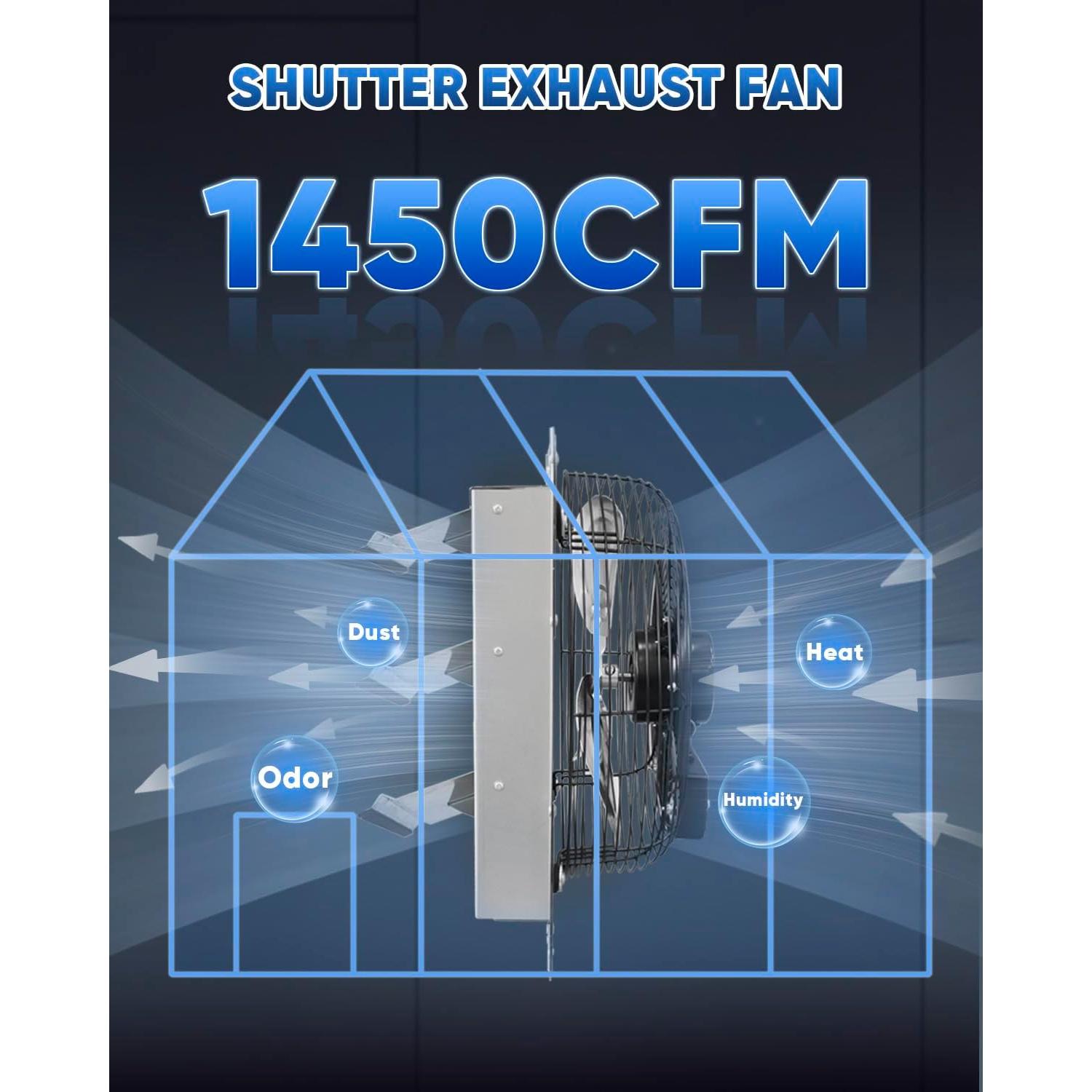 Ventilador Extractor KEN BROWN 30 cm Pared Aluminio Alta Velocidad